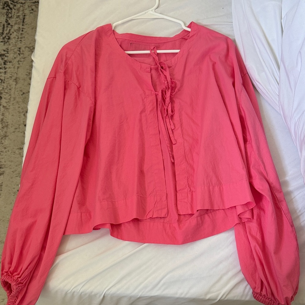 Daily Drills Poplin Tie Top Pink